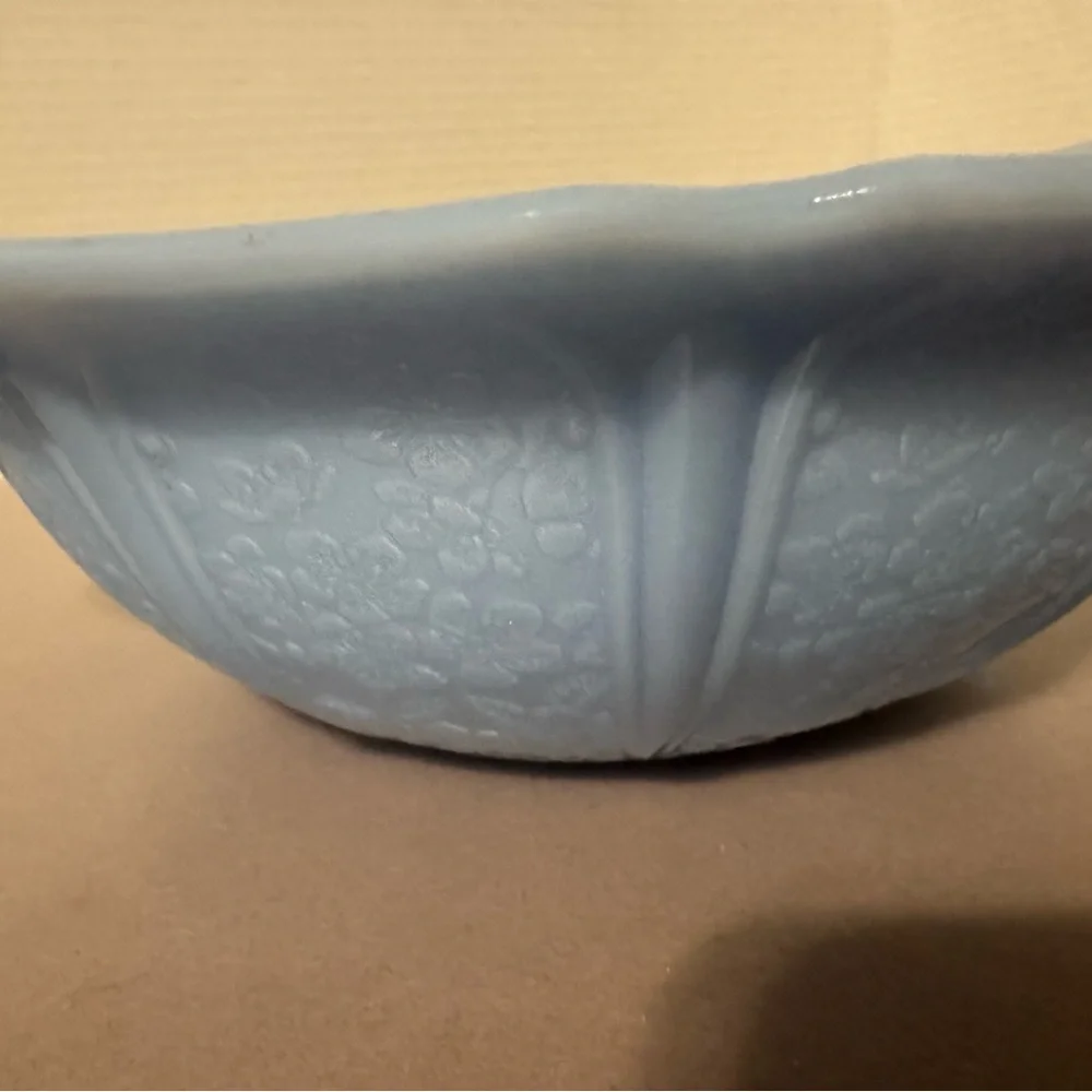 Vintage Delphite Bowl, Blue Milk glass